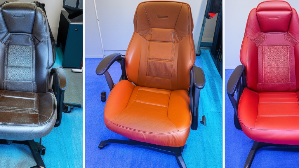 Előtte-utána összehasonlítás gamer szék karbantartásról kopott és felújított állapotban