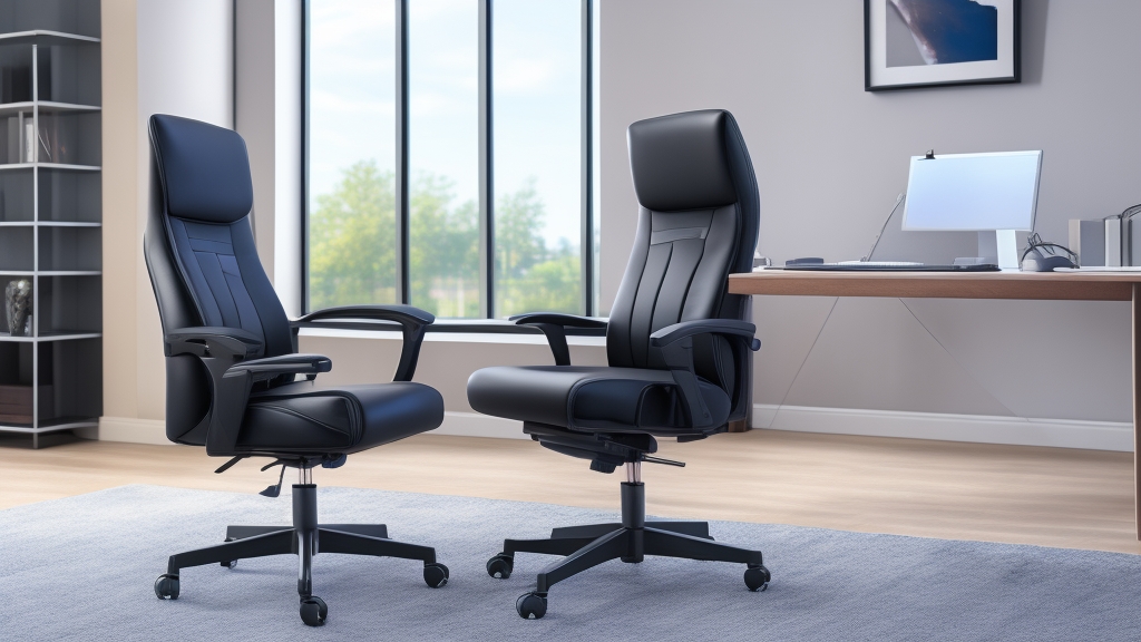 Modern irodai gamer szék elegáns vezetői stílusban: magas háttámlájú bőr szék finom gaming funkciókkal